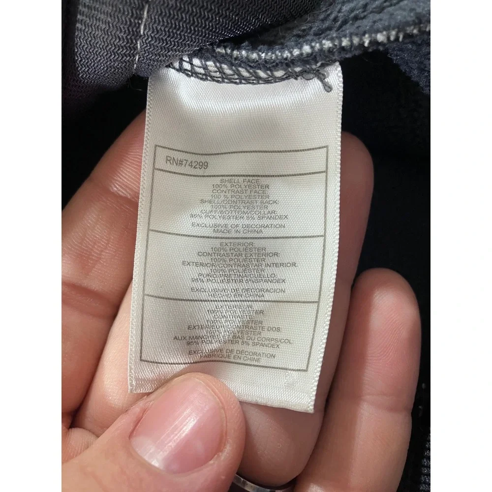 Kids Reebok Bomber‎ Jacket Gray Black Full Zip Athletic Track Jacket L 14 16
